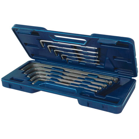 Set mit 10 Sechskant-Stiftschlüsseln mit Kugelkopf