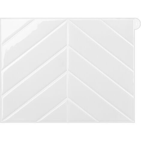 Set mit 10 selbstklebenden 3D-Vinyl-Wandaufklebern mit Spritzschutz für Küchen- oder Badezimmerwände, 29 x 22,9 cm, weiß