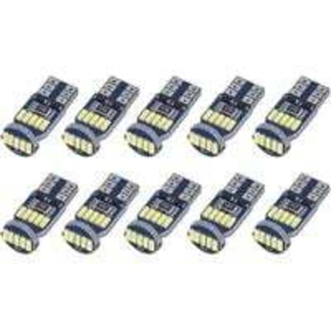 Set mit 10 T10 W5W LED-Lampen, Canbus-fehlerfrei, 15 Stück, SMD 4014, Auto-LED-Lampen, 194 168 2825, Weiß 6000 K, für Innenbeleuchtung, Kofferraumbeleuchtung, Nummernschild, Positionslichter, DC 12 V