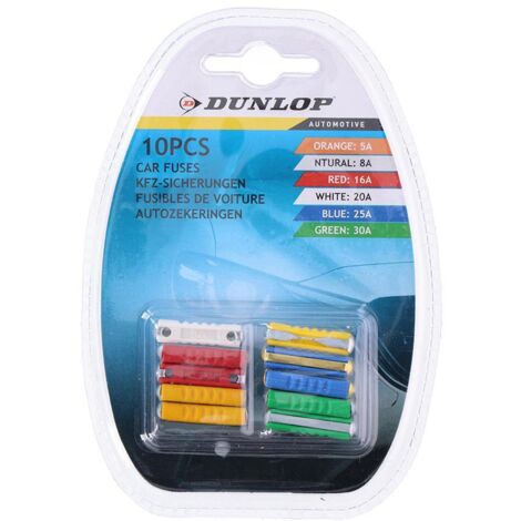 Set mit 10 verschiedenen Dunlop-Autosicherungen