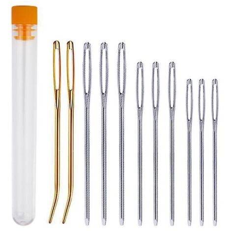 Set mit 11 großen Nähnadeln, große Nähnadel, Handnähnadel, Handnähnadel für Leder (spitz)
