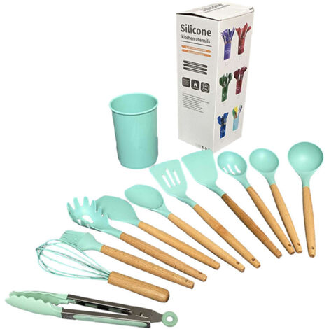 Set mit 12 antihaftbeschichteten Küchenutensilien aus Nylon, hitzebeständig und BPA-frei