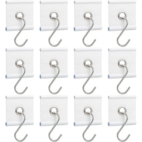 Set mit 12 Befestigungsösen für 5/6 mm und 7/8 mm Markisenschienen, S-förmige Haken für Wohnwagen und Campingzelte