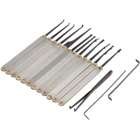 Set mit 12 Edelstahl-Dietrich-Picks für Anfänger und Profis