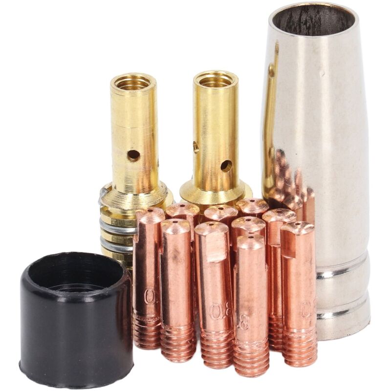 Image of Set mit 14 Kupferdüsen für MIG 15AK, MIG, MAG Schweißbrenner.