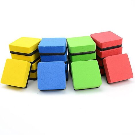 Set mit 14 Mini-Magnet-Whiteboard-Radierern mit weicher Filzspitze, trocken abwischbar zur Reinigung von Whiteboards