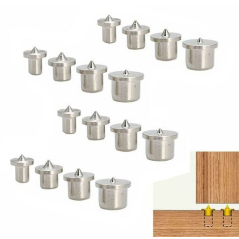Set mit 16 Dübeln, Dübelmarkierung, Holzpositionierer, Bohrschablone, 6 mm, 8 mm, 10 mm, 12 mm