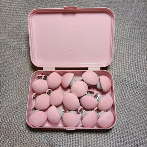Set mit 16 runden Bettbezugclips – Pilzform – mit Knöpfen – für