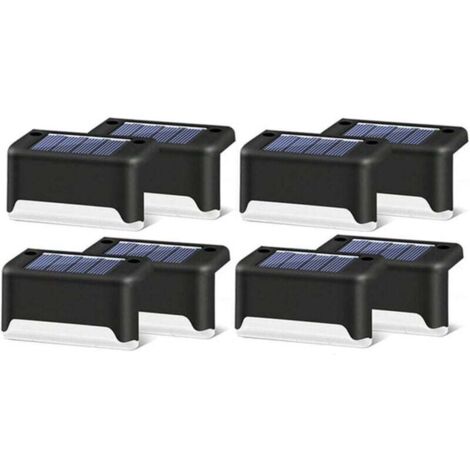 Set mit 16 wasserdichten LED-Solar-Treppenleuchten für den Außenbereich – geeignet für Treppen, Stufen, Zäune, Gärten, Terrassen, Dachrinnen, Wege und als Dekoration – warmweißes Licht (H81)