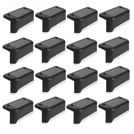 Set mit 16 wasserdichten Solar-Terrassenleuchten – ABS – Schutzart IP65