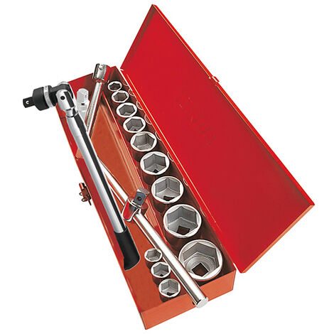 Set mit 17 Steckschlüsseln und Zubehör 3/4'' mit Teleskopratsche SAM OUTILLAGE - 78-CHC16