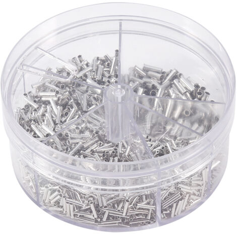 Set mit 1900 flammhemmenden Kupfer-Crimpverbindern für Kabel mit einem Querschnitt von 0,5-2,5 mm², Sortiment an elektrischen Klemmen