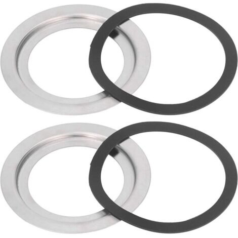 Set mit 2 Abflussadaptern aus Stahl mit rutschfesten Dichtungen, Ersatz-Spülbeckenreduzierstück für Küchenabflusssysteme, einfache Installation, Abflussadapter