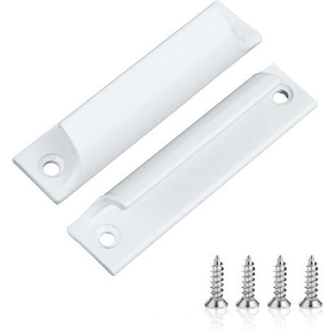 Set mit 2 äußeren Balkontürgriffen aus Aluminiumlegierung mit Edelstahlschrauben, Terrassentürgriff, Außentürgriff