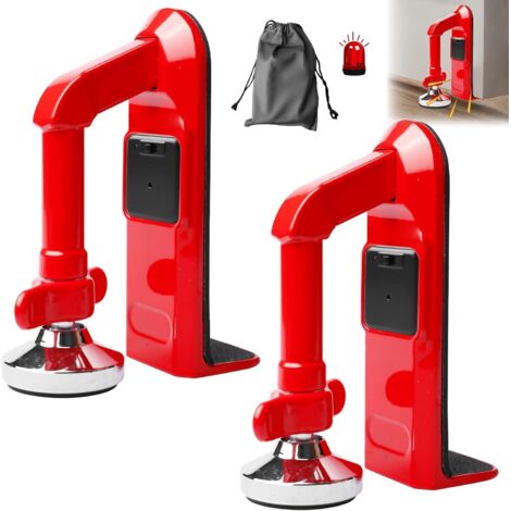 Set mit 2 Alarm-Türstoppern – Tragbares Türschloss – Einbruchschutz – Sicherheitsvorrichtung für Zuhause, Hotel, Reisen und persönlichen Schutz – Türstopper