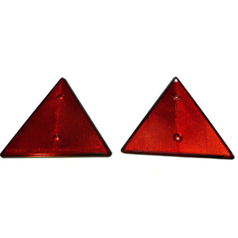 Set mit 2 Anhängerdreiecken 150 mm – Sicherheitsreflektoren – Konforme Beleuchtung für Wohnwagen und Anhänger