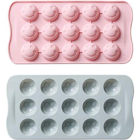 Set mit 2 antihaftbeschichteten blauen Silikonformen für Schokolade, Pralinen und Eiscreme, Backzubehör
