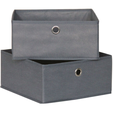 Set mit 2 Aufbewahrungsboxen 28 x 28 x 13 cm, Vliesstoff MONDEX