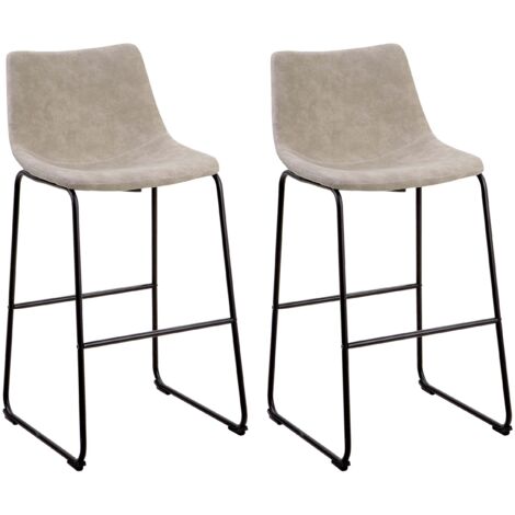 Set mit 2 Barstühlen FRANKS Beige