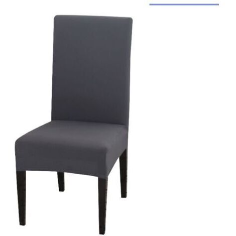 Set mit 2 dehnbaren Stuhlhussen (gris oscuro): universalmente apto para comedor, removible y lavable, ideal para bodas/restaurantes/equipamiento de habitaciones y hoteles