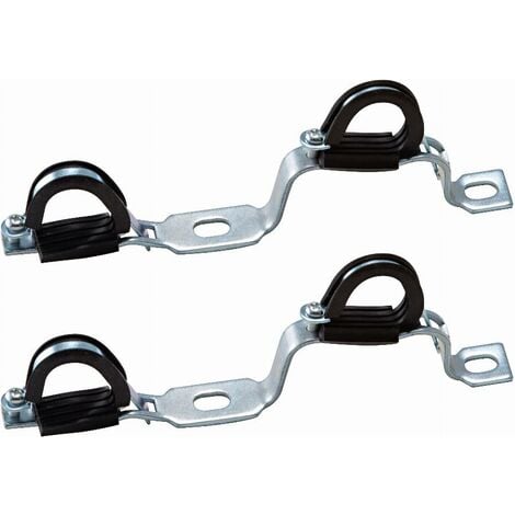 Set mit 2 Doppelhalterungen aus Metall für 3/4' (20x27) Verteiler Mit isophonischem Gummi NOYON & THIEBAULT - 3052-20S2