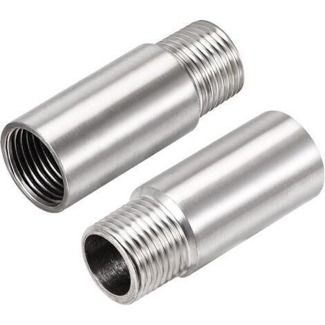 Set mit 2 Duschkopfverlängerungen, 60 mm, 1/2 PT, Edelstahl, für Badezimmerzubehör