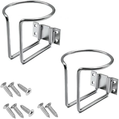 Set mit 2 Edelstahl-Becherhalterringen für Boot, Auto, LKW