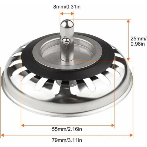 KitchenCraft Spülbeckenbürste – 45,5 Cm Lang Für Abfluss Und Überlauf, Mit Nylonborsten