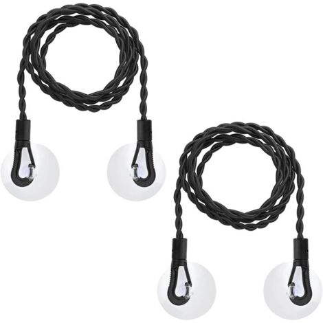 Set mit 2 einziehbaren Reisewäscheleinen mit Saugnapf, tragbares Reiseaccessoire, ideal für Reisen und Camping.