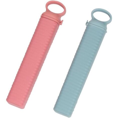 Set mit 2 Eiswürfelformen mit Deckel, 18 Eiswürfel, BPA-freies PP und TPE, für Cocktails, Whisky, Wein, Früchte, Pürees, Eiscreme, Eistee (rosa, blau)
