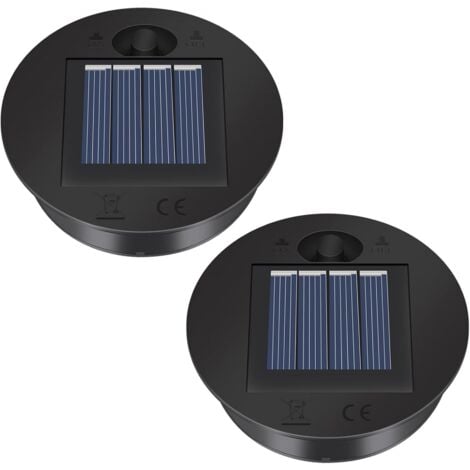 CYSLMUK Set mit 2 Ersatzaufsätzen für Solarleuchten – Schirm für Solarpanel, Laterne, Solar-Ersatzteile