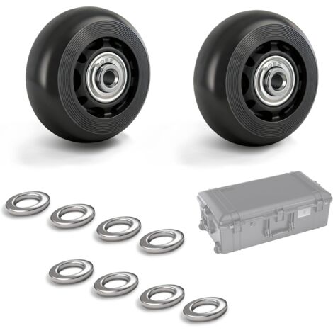 Set mit 2 Ersatzrollen für Peli Air 1615/1595/1535 Koffer mit 608Z Kugellagern für leises und leichtes Rollen, robust, für Reisen und den täglichen Gebrauch