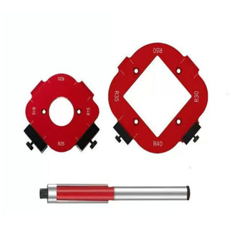 Set mit 2 Frässchablonen für die Holzbearbeitung, Kreisfrässchablone, Hilfsschneidwerkzeug für R10 R15 R20 R25 R30 R35 R40 R50