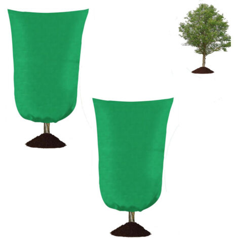 Set mit 2 frostsicheren Pflanzenabdeckungen für Freilandpflanzen, Frostschutz, frostsichere Pflanzenabdeckungen für Freilandpflanzen mit Reißverschluss und Kordelzug (180 x 120 cm)