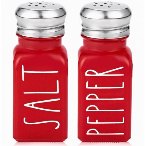 Set mit 2 Gewürzgläsern, Küchengewürzgläser, Gewürztöpfe aus Edelstahl, originelle Gewürzgläser für Picknicks und Grillabende, Küchenutensilien