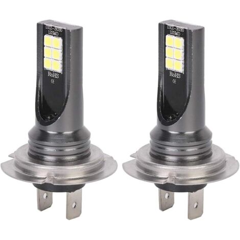 Set mit 2 H7 LED-Scheinwerfern, 12 LEDs, 1000 Lumen, hohe Helligkeit 3000 K, geringer Stromverbrauch, DC 12V 24V, zum direkten Austausch von Autoscheinwerfern