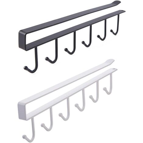 Set mit 2 Haken für die Unterregalmontage, 6 Wandhalterungen für Getränkehalter