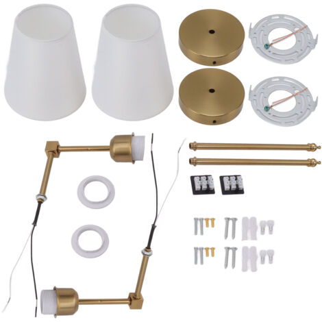 Set mit 2 intelligenten Badezimmer-Wandleuchten mit weißer E26/E27-Fassung, goldene Wandlampe, 85–265 V