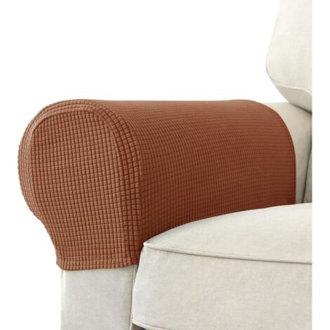 Set mit 2 Jacquard-Stretch-Armlehnenbezügen für Sofa und Sessel, rutschfeste Möbel-Schutzbezüge für Armlehnen