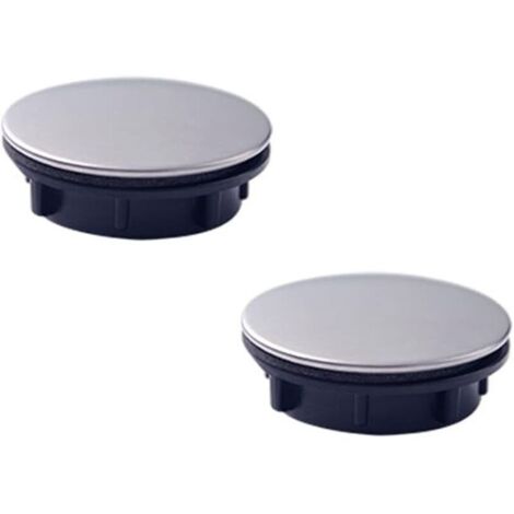 Set mit 2 Küchenspülen-Abdecklöchern für Küchenspülen, Wasserhahnlöcher, Badezimmer-Wasserhahnlöcher, Edelstahl-Überlaufabdeckungen (36 mm)