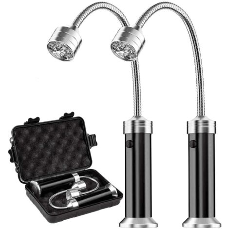 Set mit 2 LED-Grillleuchten mit Magnetfuß, 360° drehbar, flexibel verstellbar, für Grillen, Camping, Partys und Outdoor-Aktivitäten [Energieklasse E]