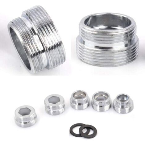 Set mit 2 Metall-Wasserhahnadaptern für Küchenarmaturen (M18 auf M22)
