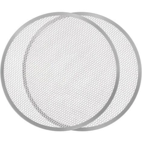 Set mit 2 perforierten Pizzablechen (40 cm) – Antihaft-Aluminiumlegierung – Schnelles und gleichmäßiges Backen – Geeignet für Gas- und Elektroöfen