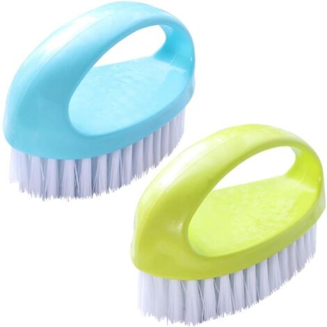 Set mit 2 Reinigungsbürsten, robuste Nylonborsten, ideal für die Reinigung von Bad, Dusche, Waschbecken, Küche, Badewanne, Fußböden, vielseitig einsetzbar – kleine Größe