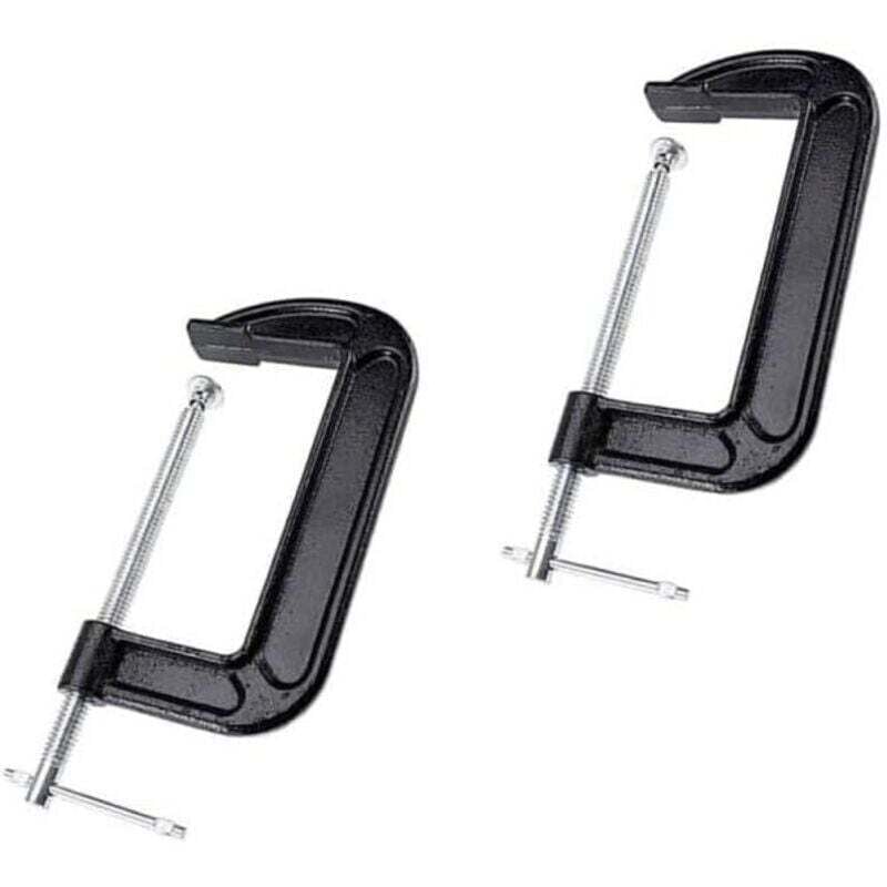 Image of Set mit 2 robusten G-Klemmen, 15 cm Maulöffnung, für Holzbearbeitung, Schweißen und Autoreparaturen