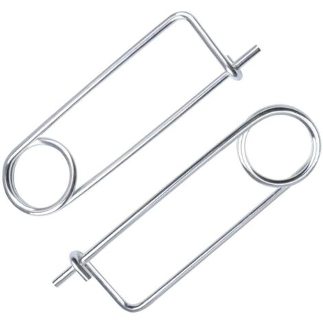 Set mit 2 robusten M6 x 200 Sicherungsstiften mit langem Schaft, stiftförmige Stahlsicherungsstifte für Landwirtschaft, Garten, Rasen, Anhängerkupplung