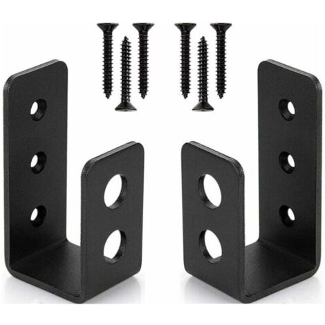 Set mit 2 robusten Stahltürwinkeln für 2 x 4 Türen – U-förmige Sicherheitsstange