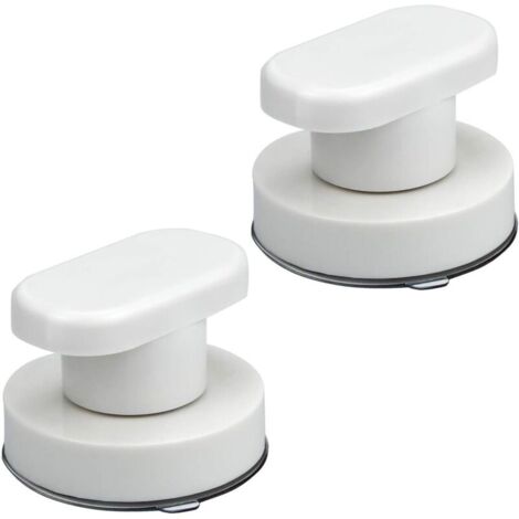 Set mit 2 Saugnapfgriffen für Toilettensitze, Türgriffe und Schubladen mit starken Saugnäpfen für Glastüren und Spiegel