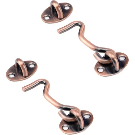 Set mit 2 Scheunentürriegeln, 75 cm Haken für Schiebetüren im Scheunenstil inklusive Schrauben, Farbe: Rotbronze
