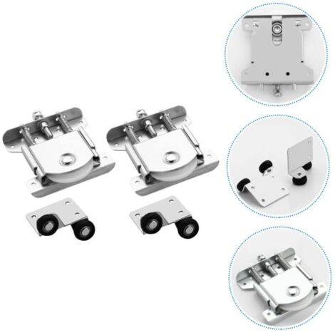 Set mit 2 Schiebetürrollen für Kleiderschränke, Schiebetürteile für Kleiderschränke, Räder, Laufrollen, Schrankführungen